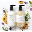 Wild Hermit Wellness Calendula and Blue Cornflower Goat Milk Shampoo and Conditioner Set, Soften and Shine, 10 oz Each, 2 Count