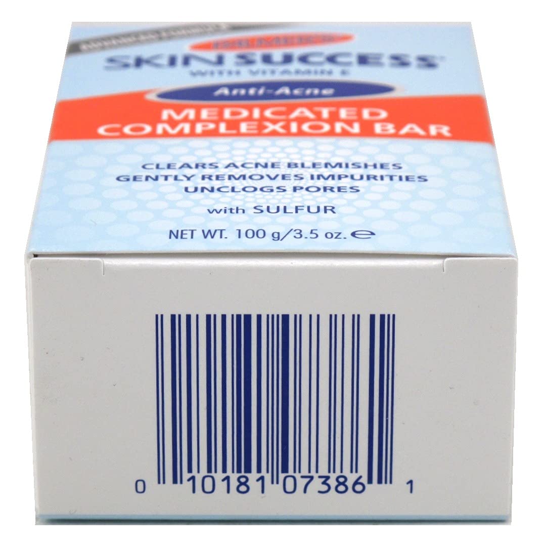 Palmers Advanced Formula Skin Success Anti-Acne Medicated Complexion Bar With Sulfur, 3.5 oz, 6-Pack