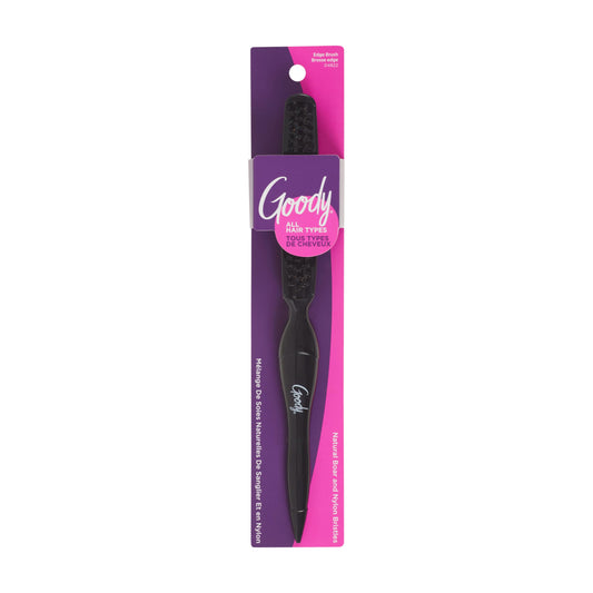 Goody Shine On Boar Edge Brush, Boar Bristle with Long Sectioning Tail, Smoothens Fly-Aways, Use as a Styling Brush, All Hair Types, Textures