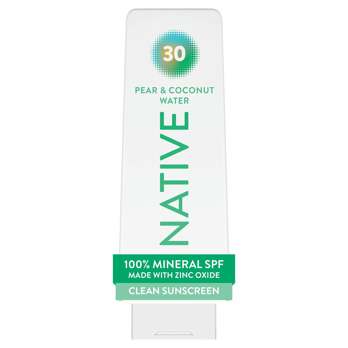 Native Mineral Sunscreen Lotion SPF 30, Pear & Coconut Water Scent, with 100% Mineral Zinc Oxide for Face & Body, Hawaii Compliant, Vegan, No White Beauty and Personal Care Native