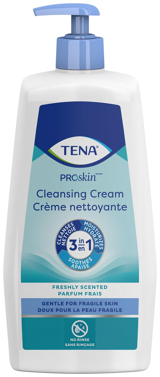 TENA ProSkin Cleansing Cream Cream Rinse-Free Body Wash Tube Mild Scent 16.9 oz. 64430 1 Ct