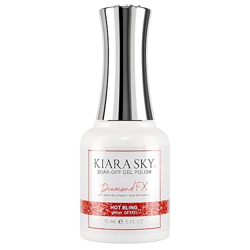KIARA SKY Soak Off Gel Nail Polish DIAMOND FX 0.5 fl oz, HOT BLING (GFX131) Beauty & Personal Care KIARA SKY