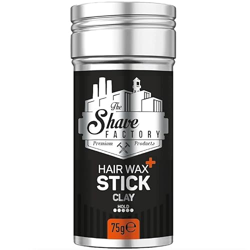 the shave factory Hair Wax Stick Clay, Long-Lasting Styling Wax for Smoothing & Slick Finish on Hair Wigs - 2.7 Oz (75G) (1 Piece)
