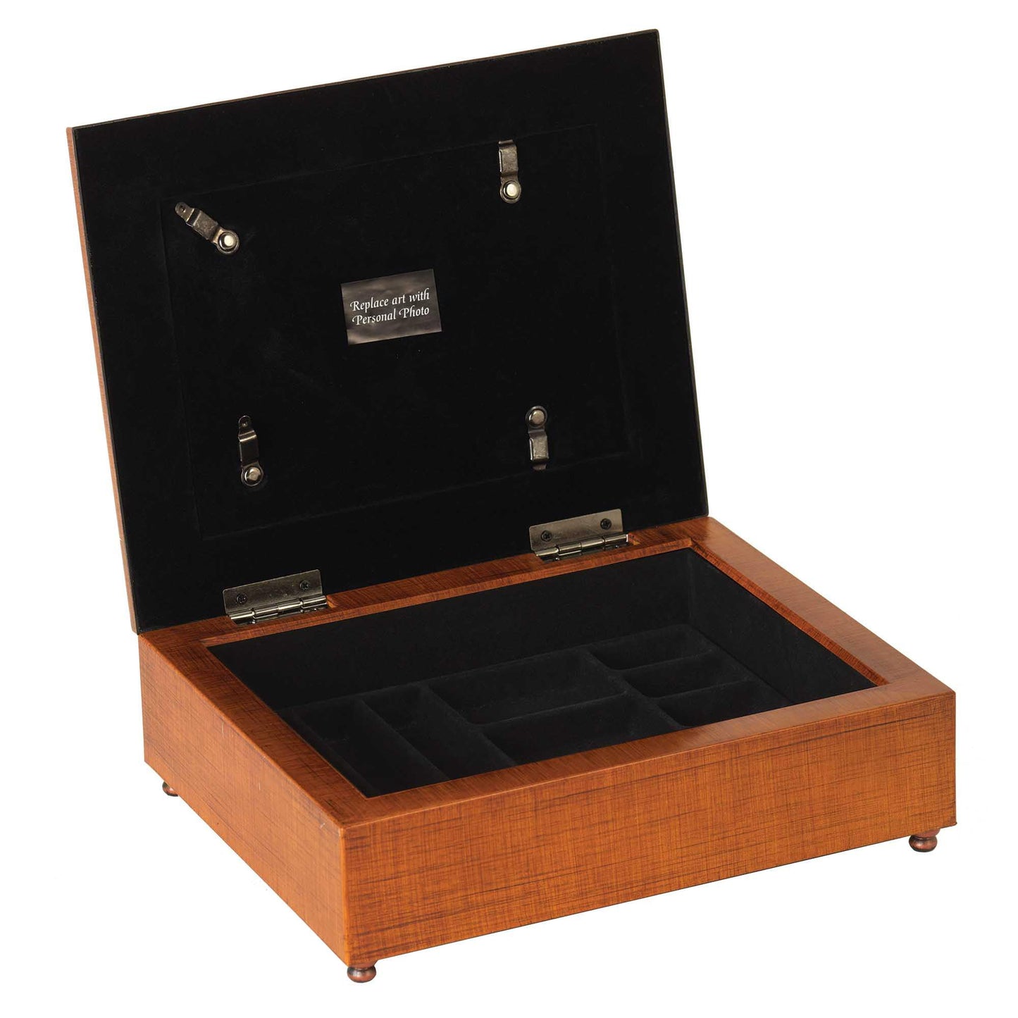 Dicksons Blessed Is Man Trusts Lord Walnut Finish Polymer Jewelry Box