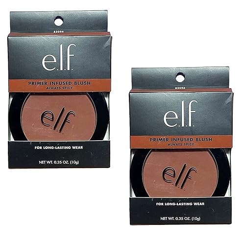 Pack of 2 e.l.f. Primer-Infused Blush, Always Spicy 83094