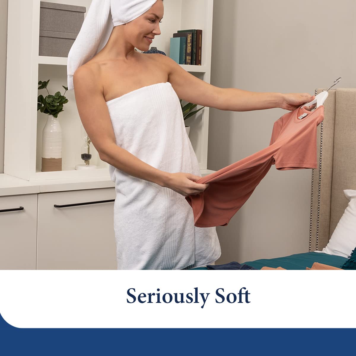 Cosy House Collection 3-Piece Essential Cotton Bath Towel Set - Ultra Soft, Absorbent & Quick Drying - Luxury 100% Cotton Plush Towel - for Bathroom…