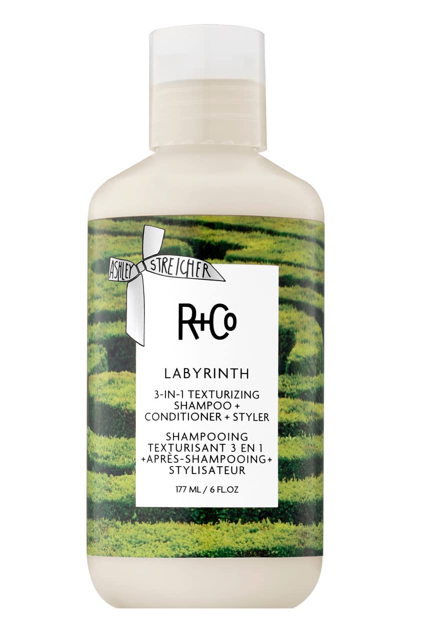 R+Co Labyrinth 3-in-1 Texturizing Shampoo, Conditioner & Styler - Cleanses, Adds Texture, Volume & Hydration - Builds Touchable, Piecey Volume for All