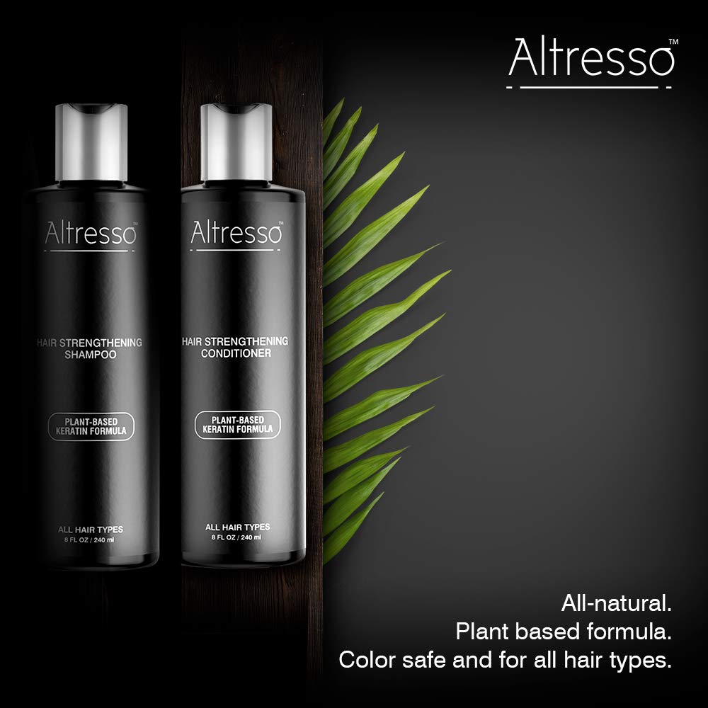 Altresso Hair Strengthening Shampoo & Conditioner Duo - All Natural Arginine-Infused Shampoo and Saw Palmetto-Infused Conditioner for Repairing