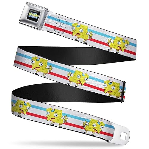 Buckle-Down Standard Seatbelt Belt Spongebob Squarepants Regular, 1.5" Wide-Fits Pant Size 24-38