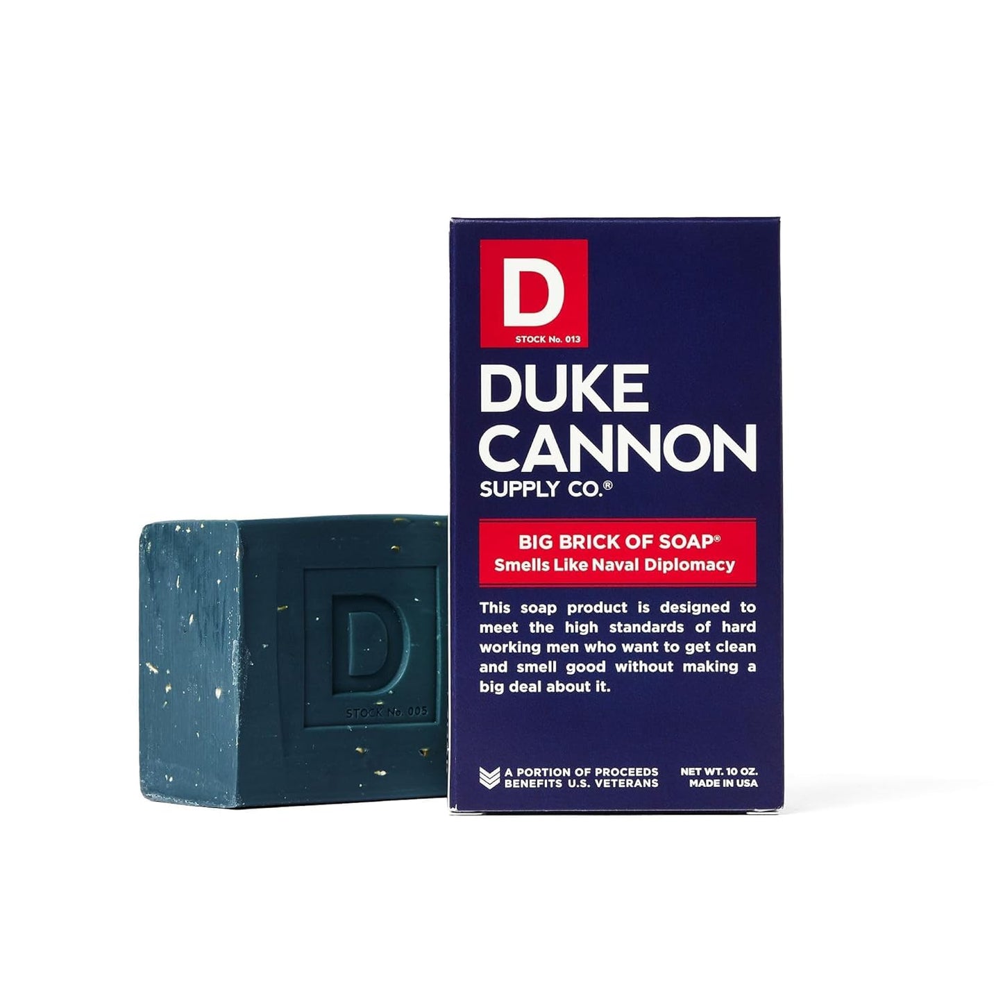 Duke Cannon Supply Co. Big Brick of Soap for Men - Naval Diplomacy, Refreshing Ocean Scent, Extra Large 10 oz Bars, 3-Pack