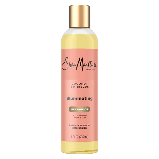 Shea Moisture Coconut & Hibiscus Massage Oil and Body Oil for Dry Skin, Bath Oil with Coconut Oil and Vitamin E Oil for Skin, 8 oz Beauty & Personal Care Shea Moisture