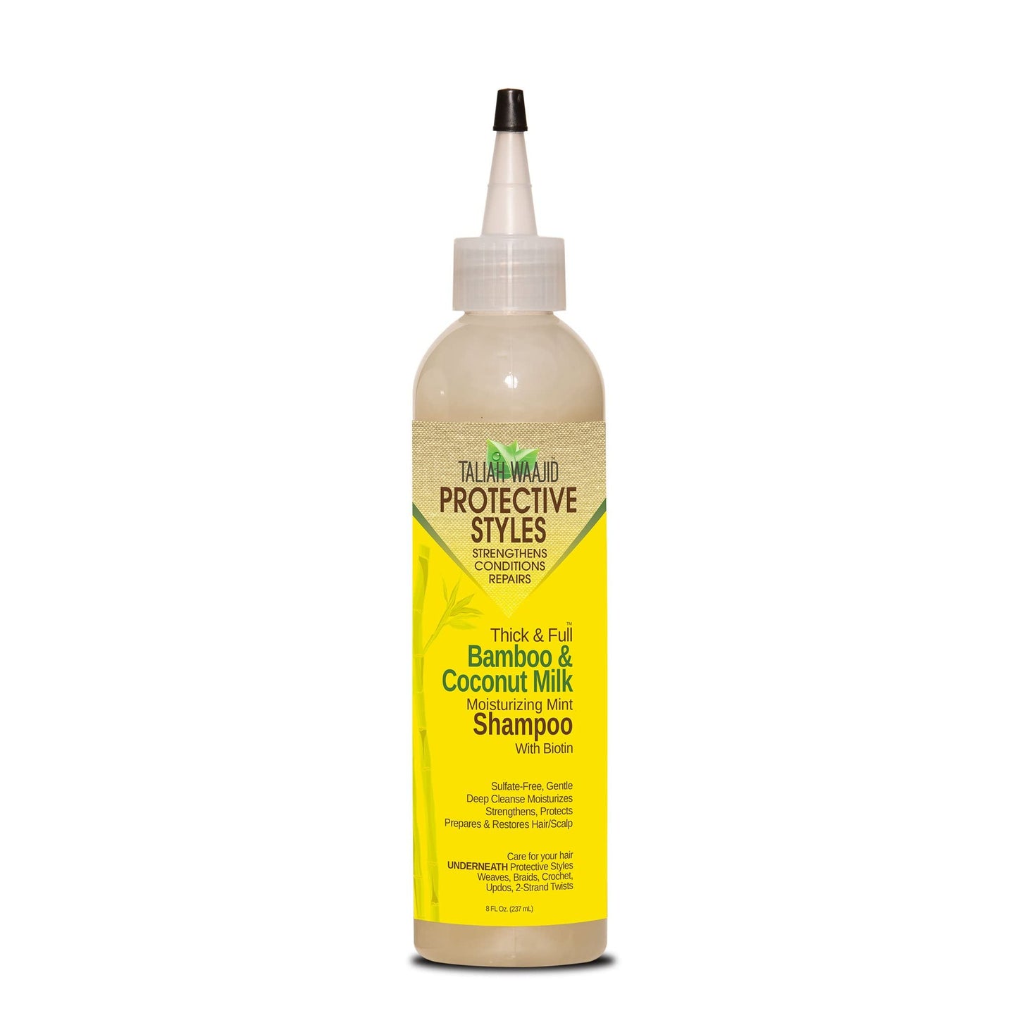 Taliah Waajid Protective Styles Thick and Full Shampoo (8oz) - Bamboo, Coconut Milk, Moisturizing Mint