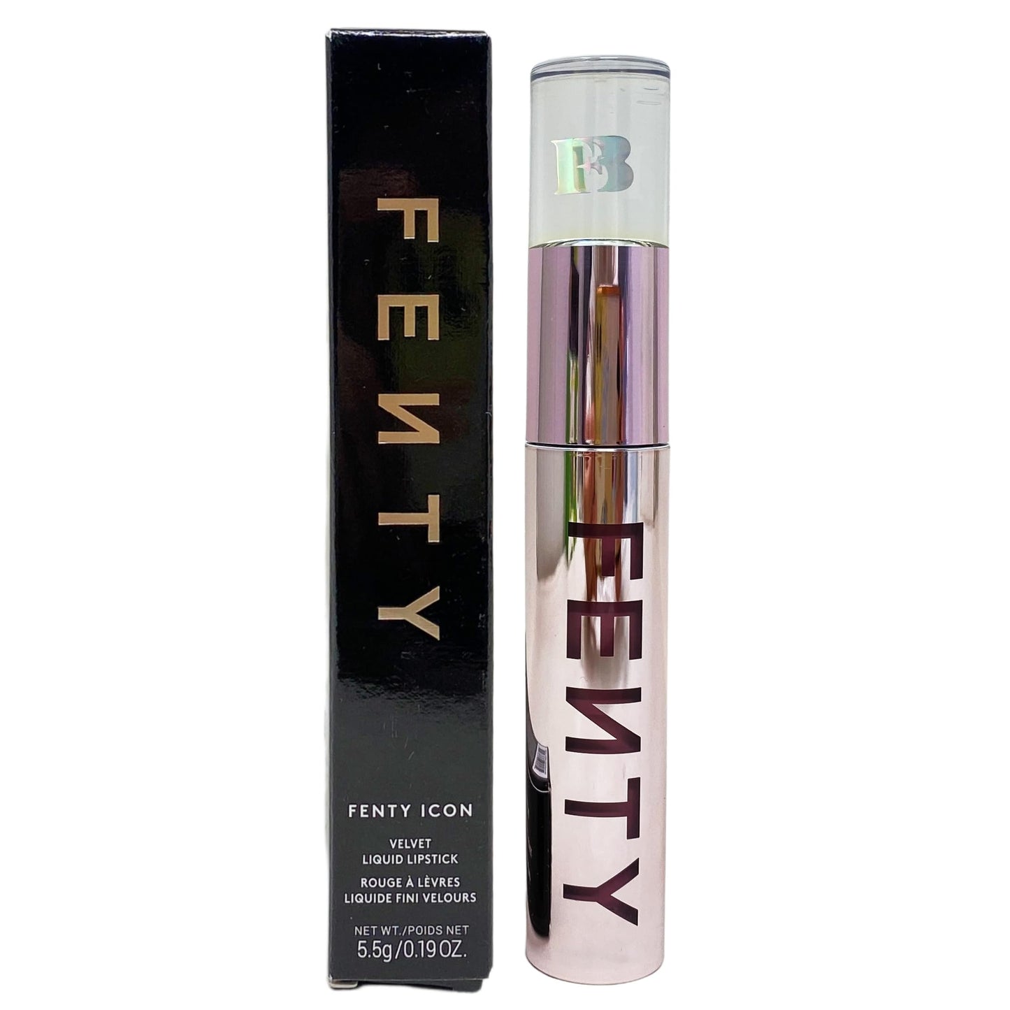 FENTY BEAUTY Icon Velvet Liquid Lipstick - 04 Riri (Rose Mauve Nude), 0.19 oz / 5.5 g