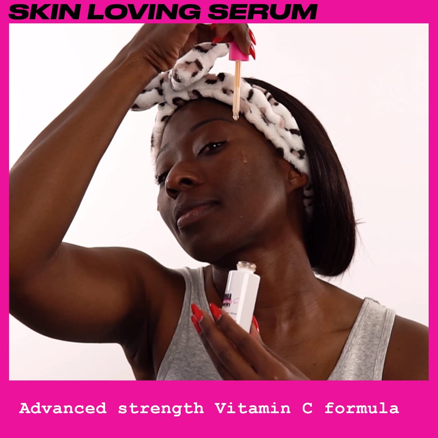 UOMA Vitamin C Serum by Sharon C. Supa Natural Glow (C20) Vitamin C Serum for Face with Hyaluronic Acid + Niacinamide + Vitamin E. Brightening Face