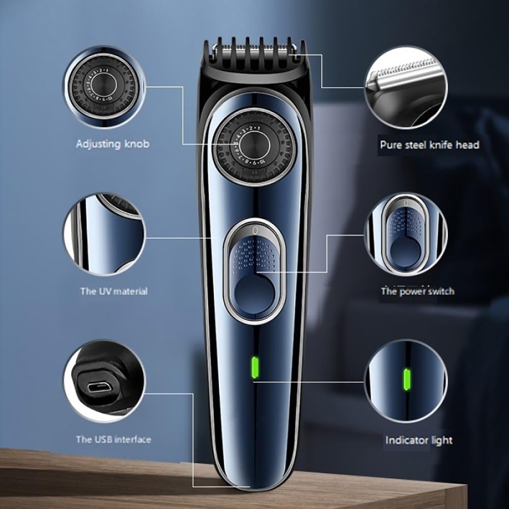 GLESVOWIO Mens Hair Clippers Electric Clipper New Trimmer for Men USB Rechargeable Cutting Machine Adjustable Beauty and Personal Care GLESVOWIO