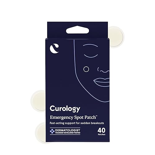 Curology Emergency Spot Pimple Patches for Face, Stocking Stuffer Gifts, Hydrocolloid Pimple Patches Fast-Acting, 40 Count