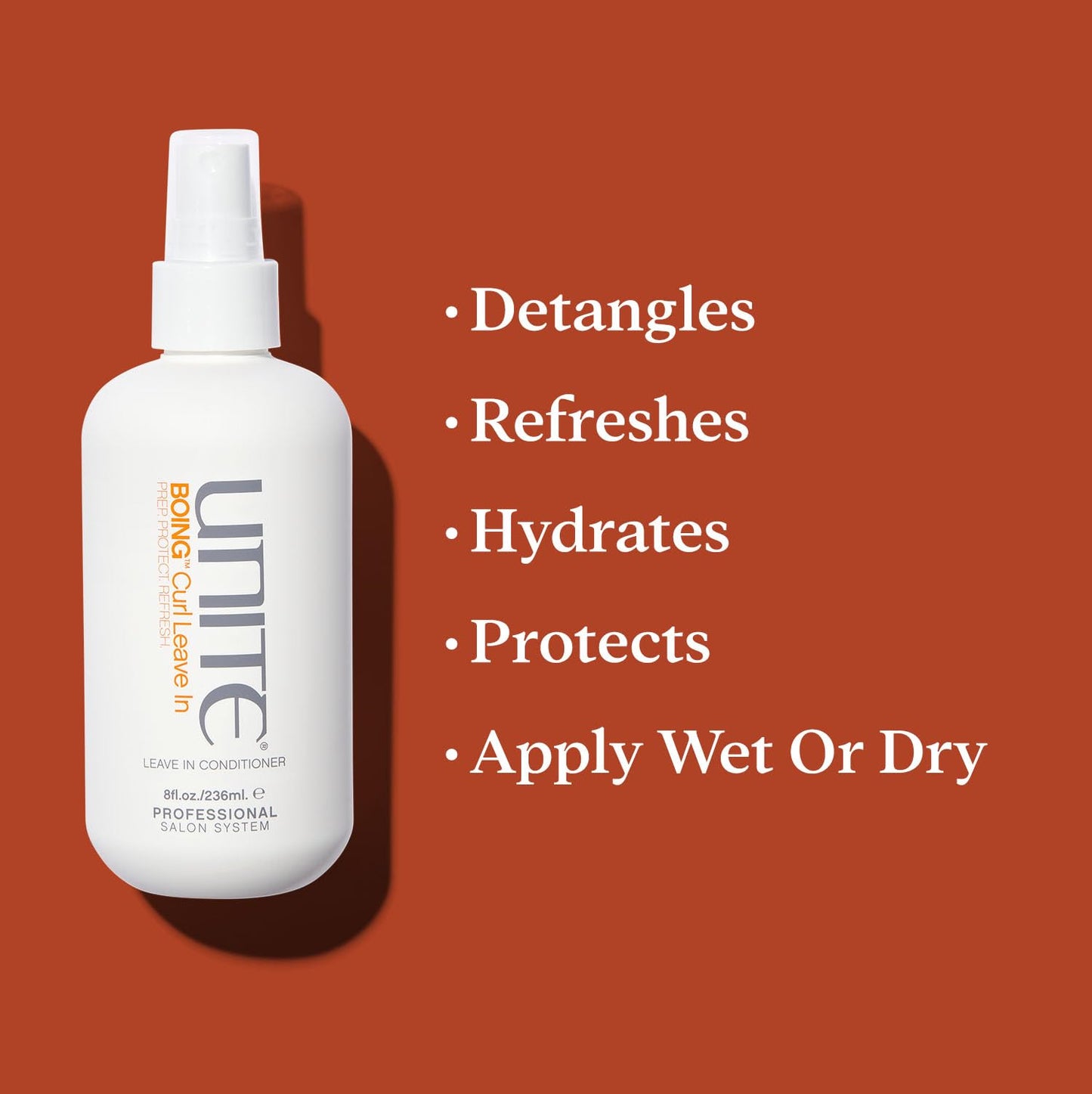 UNITE Hair - BOING Curl Leave-In - Lightweight Detangling Leave-In Conditioner for Curly Hair - Strengthens, Hydrates, and Protects from UV & Heat