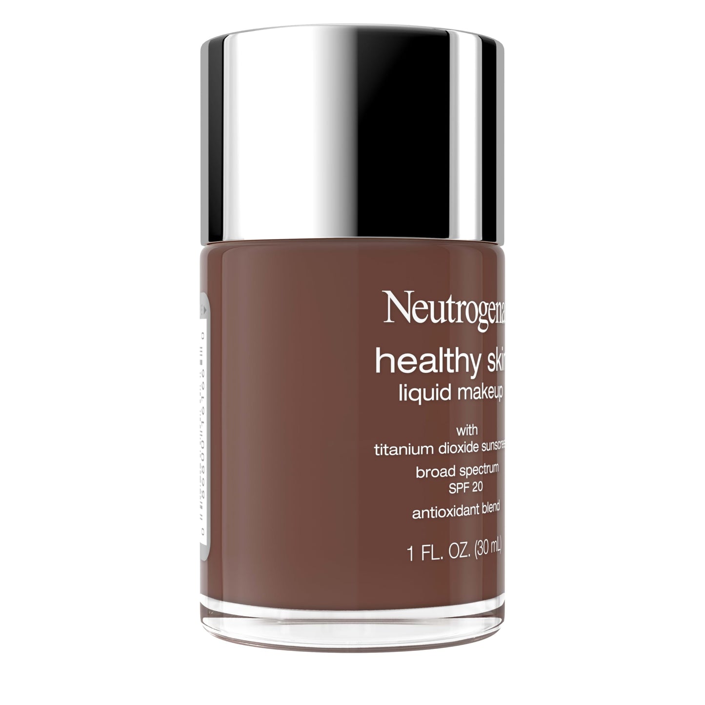 Neutrogena Healthy Skin Liquid Foundation Makeup Broad Spectrum SPF 20 Sunscreen, Medium Coverage, Vit B5, Antioxidants, All Day Wear, Walnut 550C, 1
