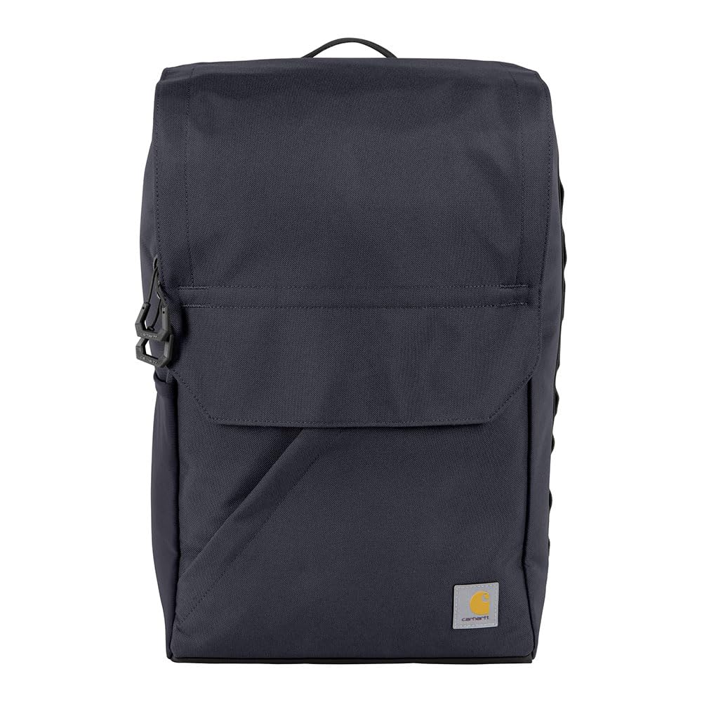 Carhartt 21L Top-Load Backpack, Durable Water Resistant Coated Canvas Base W/ 17" Laptop Sleeve, Bluestone