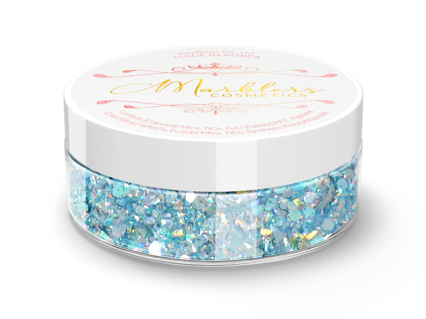 MARBLERS Mixed Shaped Face & Body Glitter [Blue] 0.18oz (5g) | Chunky | Chopped | Flake | Non-Toxic | Vegan | Cruelty-Free | Festival, Rave & Party