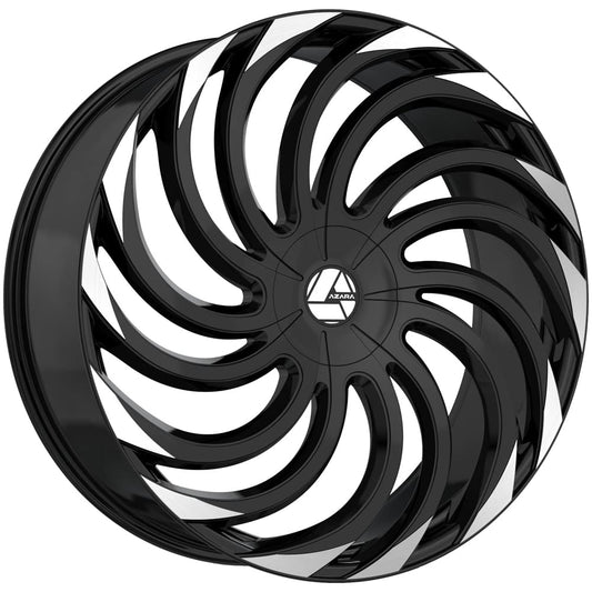 Azara AZA-534 20x8.5 5x108 5x114.3 +35 Cb 74.1 Gloss Black & Machined Beauty & Personal Care Azara