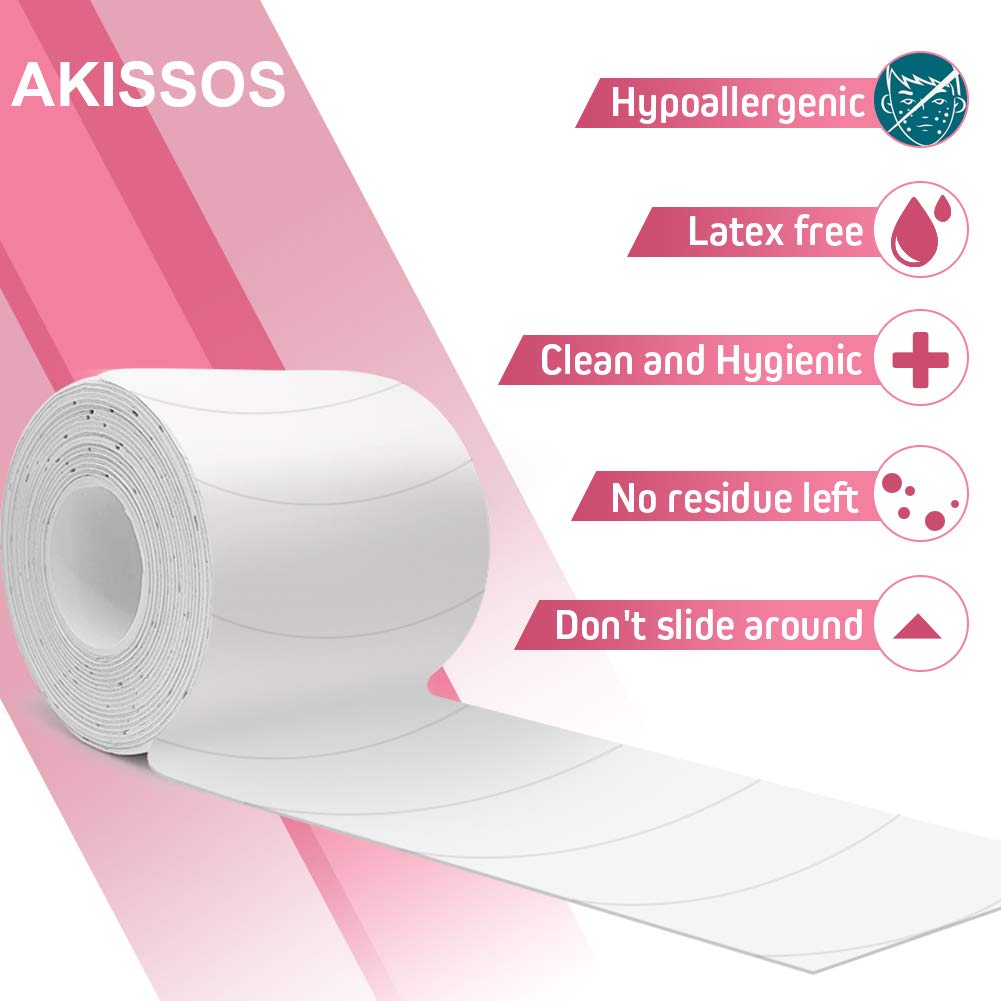 Foam Eye Pads for Eyelash Extensions - Akissos 125 PCS Pre Cut Medical Foam Tape Under Eye Pads Lash Extension Supplies Beauty Tools Lint Free