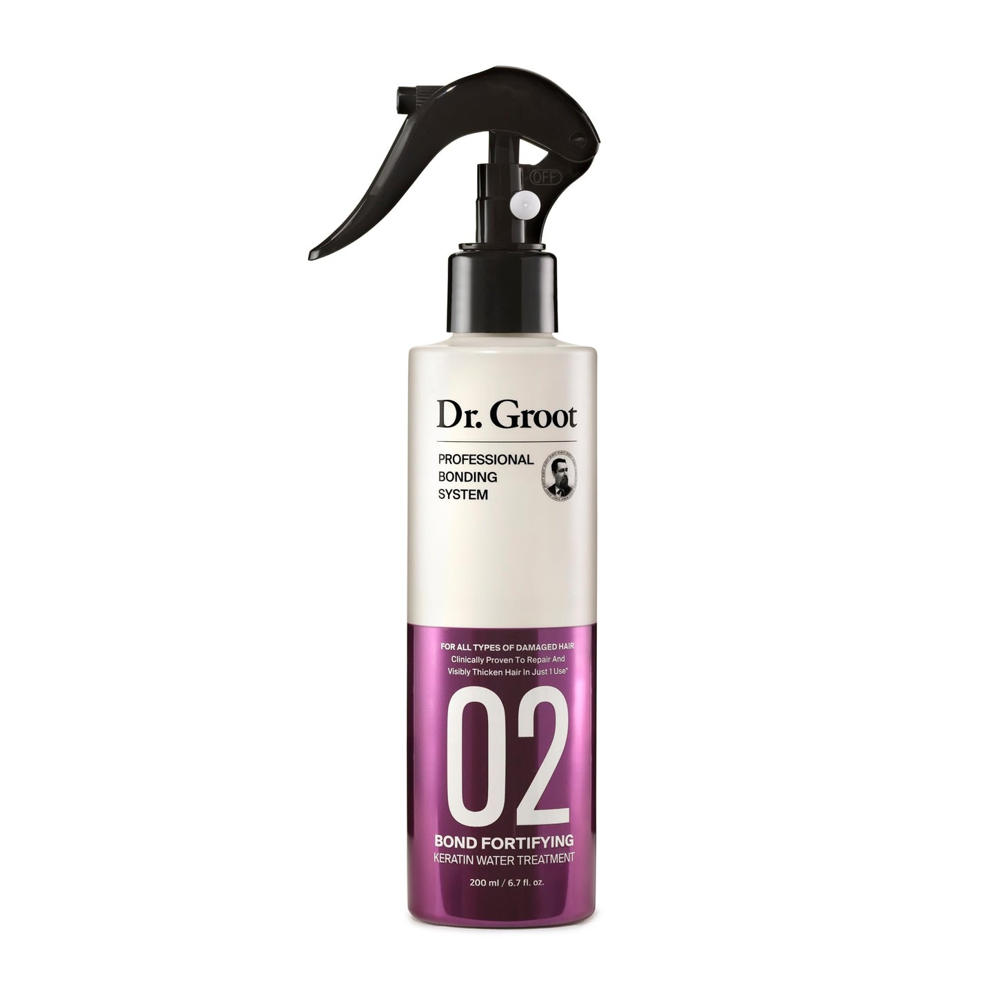 Dr. Groot Bond Fortifying Keratin Treatment, Clinically Proven for Repair and Thickening of Dry, Thin, Damaged Hair - Hair Mask, Glass Hair Effect