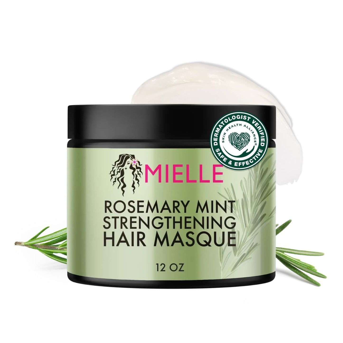 Mielle Organics Rosemary Mint Strengthening Hair Mask, Deep Conditioning Treatment Enriched with Biotin, Honey & Coconut Oil - Helps Encourage Longer Beauty and Personal Care Mielle Organics Default Title