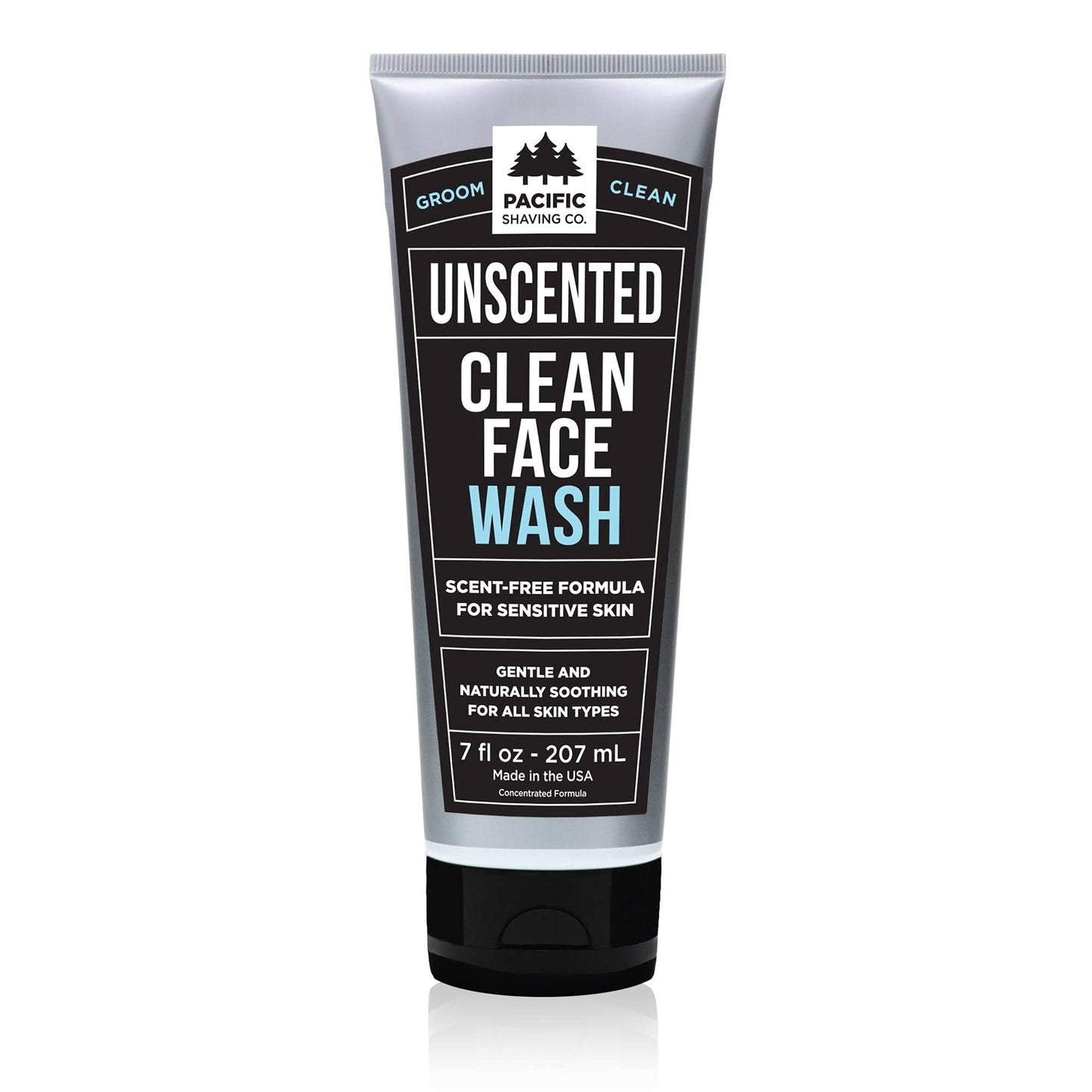 Pacific Shaving Company Clean Facial Wash - Unscented Gentle Face Cleanser with Sea Salt & Aloe Vera - Hydrating Men's Face Wash for Sensitive Skin (7