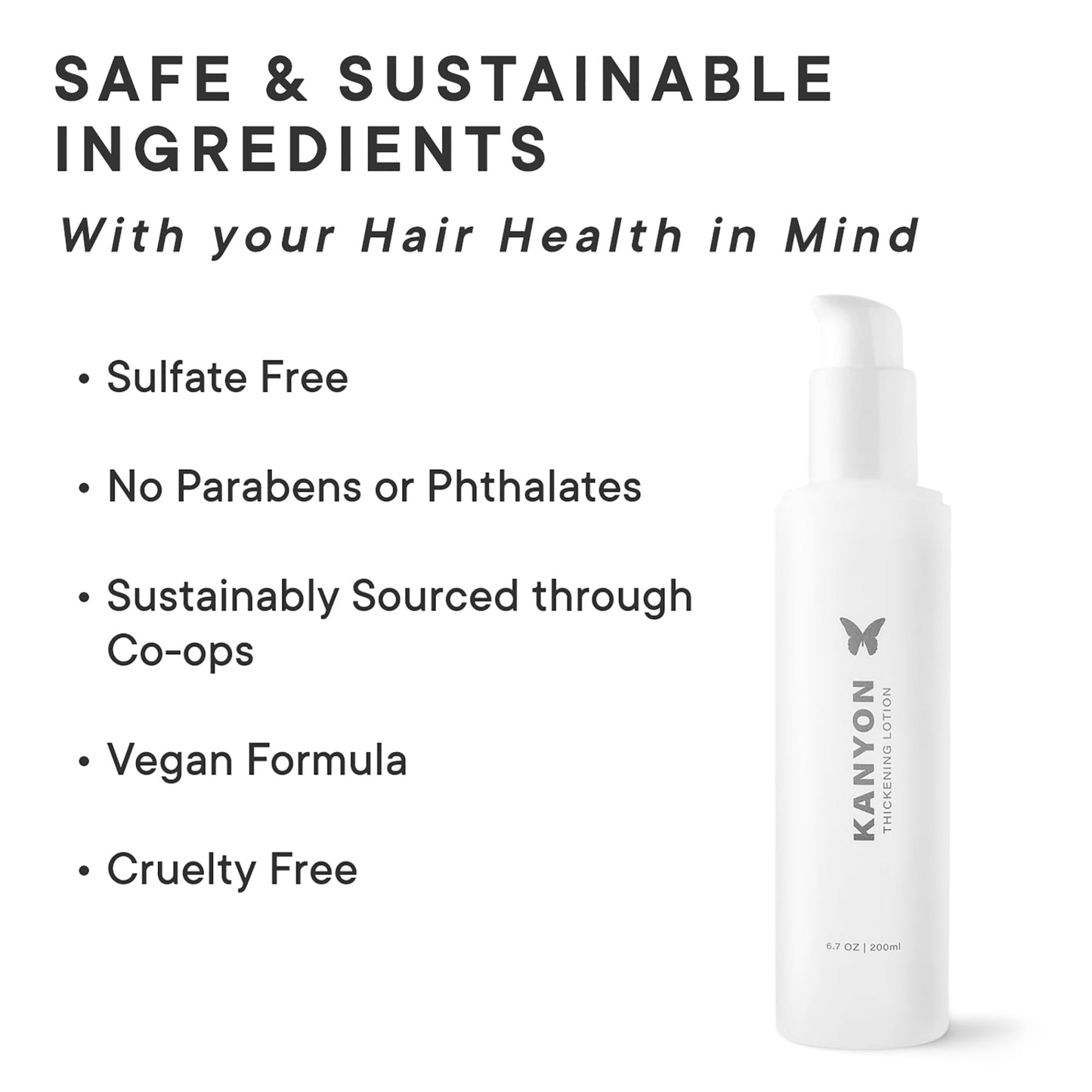 Kanyon Thickening Lotion 6.7 Oz for Thicker Fuller Hair - Style Curl Retention - Volume Root Booster - Heat Protection - Anti-Frizz - Hair