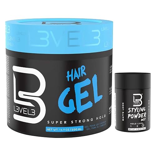 L3 - Hair Gel - Super Strong Hold - Flake Free - Long Lasting Shine - For Men and Women - Level 3 Gel - Add Volume and Texture