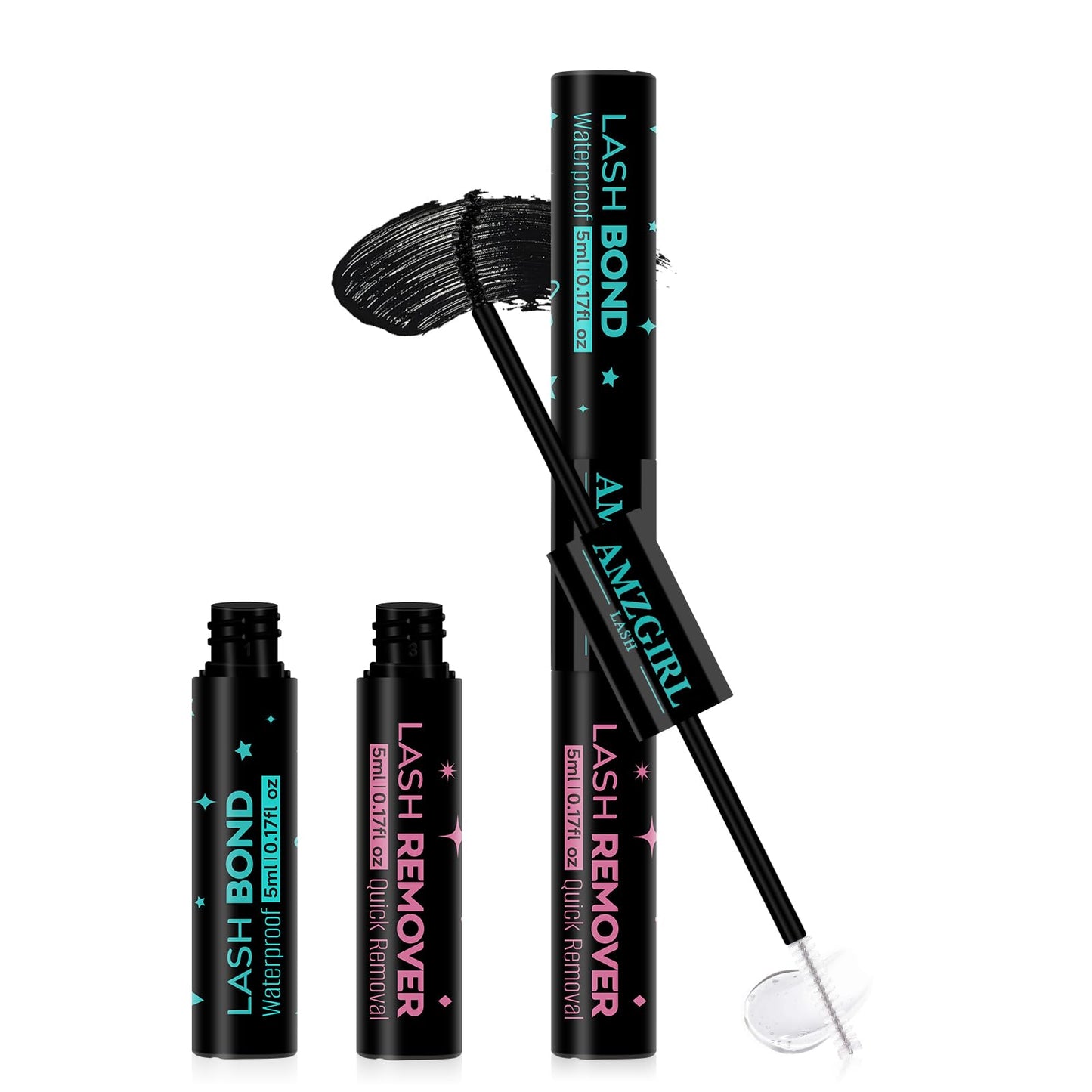 Lash Bond and Seal Eyelash Clusters Glue House of Lash Clusters Mascara Wand Glue 10ml Long Lasting 72 Hours Black Eyelash Adhesive + Lash Seal 2 in 1 Beauty and Personal Care AMZGIRL LASH Default Title