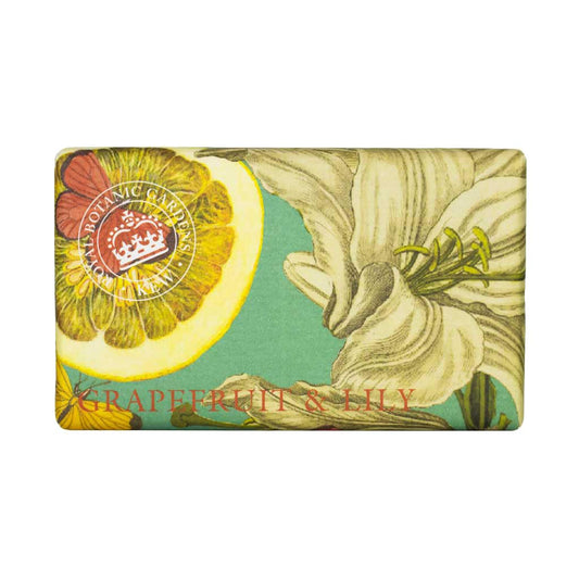 The English Soap Company Royal Botanical Gardens Kew Wrapped Soap Bar, Grapefruit and Lily Scent 240g Beauty & Personal Care The English Soap Company