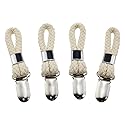 Wantane-Cotton Loop Towel Clip Braided Cotton Loop Towel Metal Clip Towel Clips Braided Suitable for Home, Bathroom, Kitchen, etc-4PCS