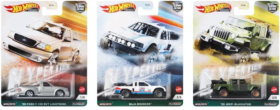 Hot Wheels Car Culture Hyper Haulers Trucks Complete Collection of 5 Premium 1:64 Scale Vehicles