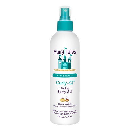 Fairy Tales Curly Q Kids Styling Spray Gel - Paraben, Sulfate, Gluten, and Nut Free - For all Types of Curls Including Multi Cultural Hair - 8oz.
