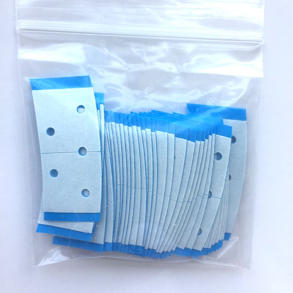 AIRAO Hair System Tape Bonding Toupee Hairpiece Hair Extensions Tape Adhesive Glue Strips Wig Tape Double Sided Shape C Contour 36 Pieces Per Bag
