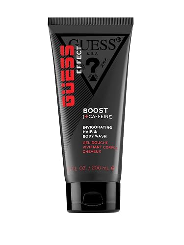 GUESS Effect Grooming BOOST 2-in-1 Hair and Body Wash with Caffeine for Men, 6.7 Fl Oz