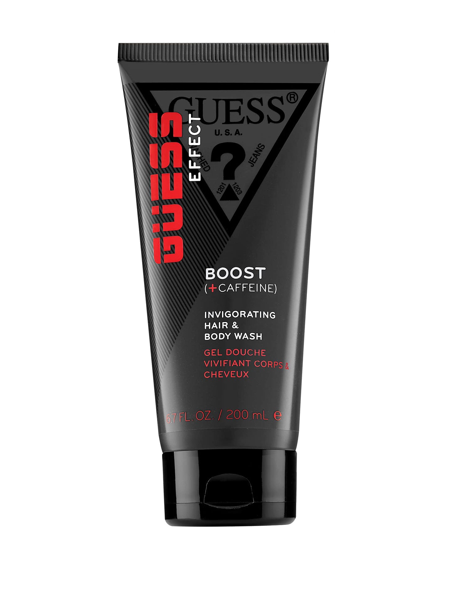 GUESS Effect Grooming BOOST 2-in-1 Hair and Body Wash with Caffeine for Men, 6.7 Fl Oz