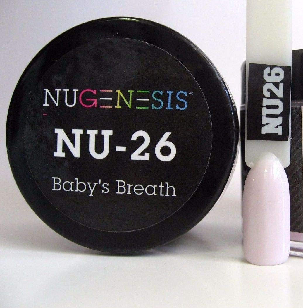 NuGenesis Nail Dipping Powder Color 1.5oz/43grams Jar - (NU26 Baby's Breath) Beauty & Personal Care Nugenesis