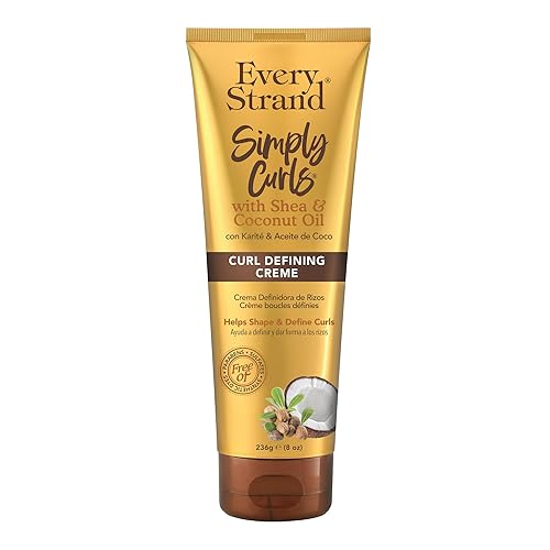 Every Strand Curling Creme Simply Curls Coconut Oil and Shea Butter, 8 oz.