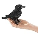 Folkmanis Mini Raven Finger Puppet, Multicolor (2698)