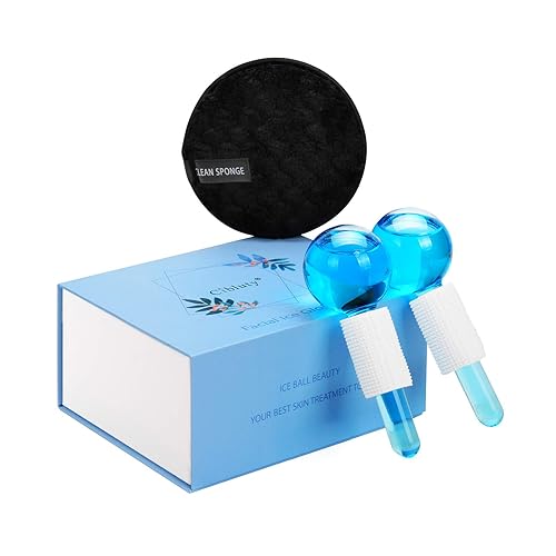 CIBLUTY ICE Globes for Facial, 2 PCS Facial Globes for Massage Tool, Facial Roller Cold Skin Massagers, Tighten Skin, Reduce Puffiness and Dark