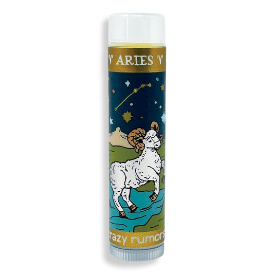 Crazy Rumors Aries Zodiac All Natural, Plant Based Lip Balm to Moisturize and Nourish your Lips - Fire Blend (Sweet Orange, Fresh Berry, Aromatic