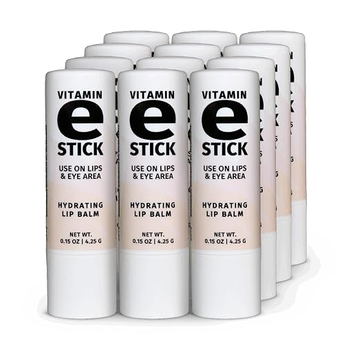 Reviva Labs Vitamin E Stick - Hydrating Lip Balm for Chapped Lips & Under Eye Care - Moisturizing with Beeswax, Shea Butter & Allantoin - Vitamin E