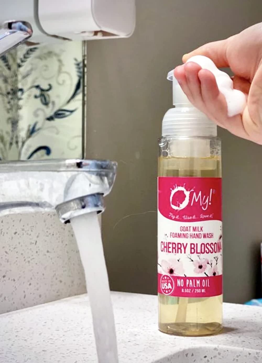 O My! Goat Milk Foaming Hand Wash | Rich, Creamy Foam | Made with Farm-Fresh Goat Milk | Free of Parabens & More | Handcrafted in USA