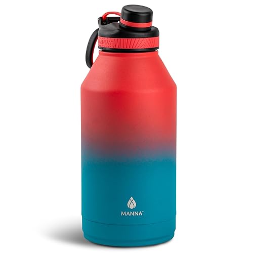 Manna Saratoga Double-wall Insulated Stainless Steel Bottle - 64 Oz - Blueberry Ombre