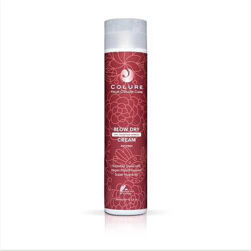 COLURE Blow Dry Cream, 10 Fl Oz - Anti Frizz Heat Protectant Styling Crème & Smoothing Formula for Color Treated Hair