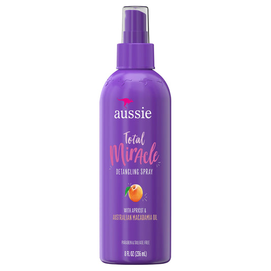 Aussie, Hair Care Miracle Detangling Spray With Apricot & Macadamia Oil, 8 Fl Oz