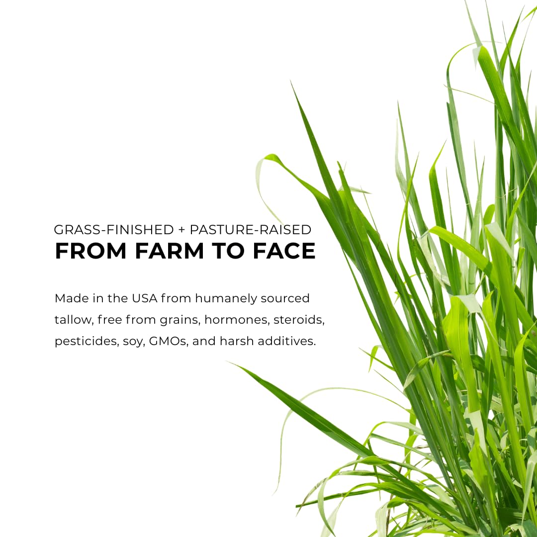 GLISSANT Rose Tallow Crème with Lavender | Grass-Fed Whipped Beef Tallow for Face + Body | Moisturizer for Dry Sensitive Skin | Extra Filtered No Beef